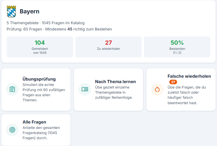 FishLog Prüfungstrainer für die Fischerprüfung – Frage mit Antwortmöglichkeiten und Bildfrage auf dem Smartphone