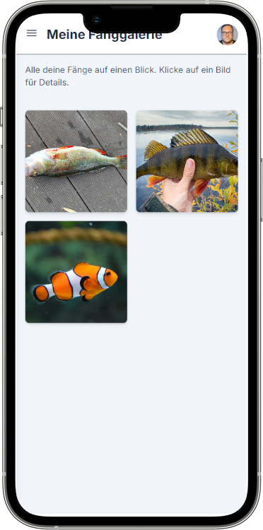 Galerie in FishLog (Bildschirmfoto)