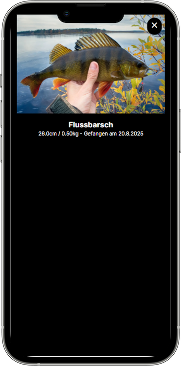 Galerie in FishLog (Bildschirmfoto)
